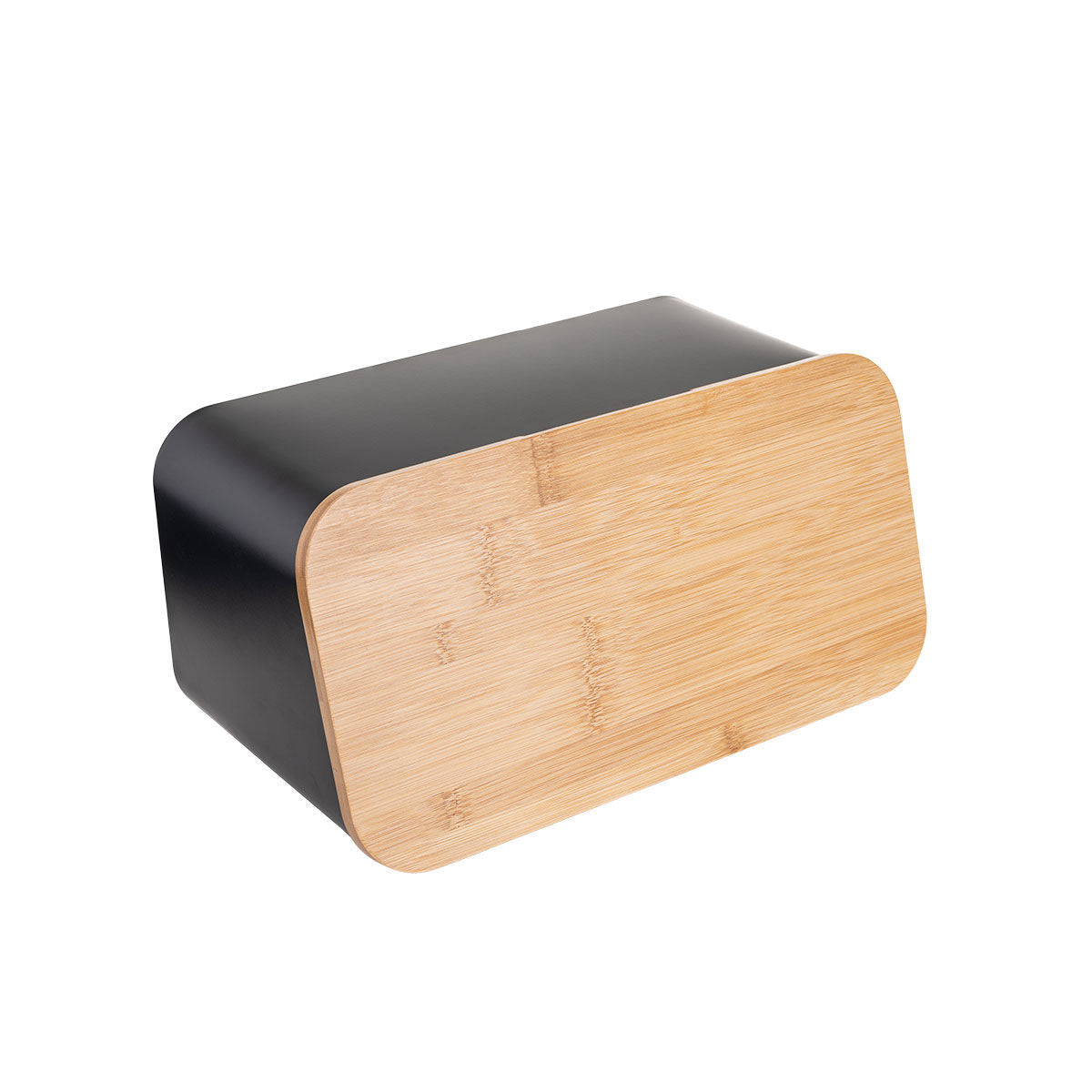 Estia Ψωμιέρα Bamboo Essentials Μεταλλική Με Καπάκι 34.5x19x17εκ Μαύρη