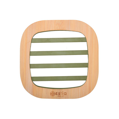 Estia Βάση Μαγειρικού Σκεύους Bamboo Essentials Μεταλλική - Λαδί