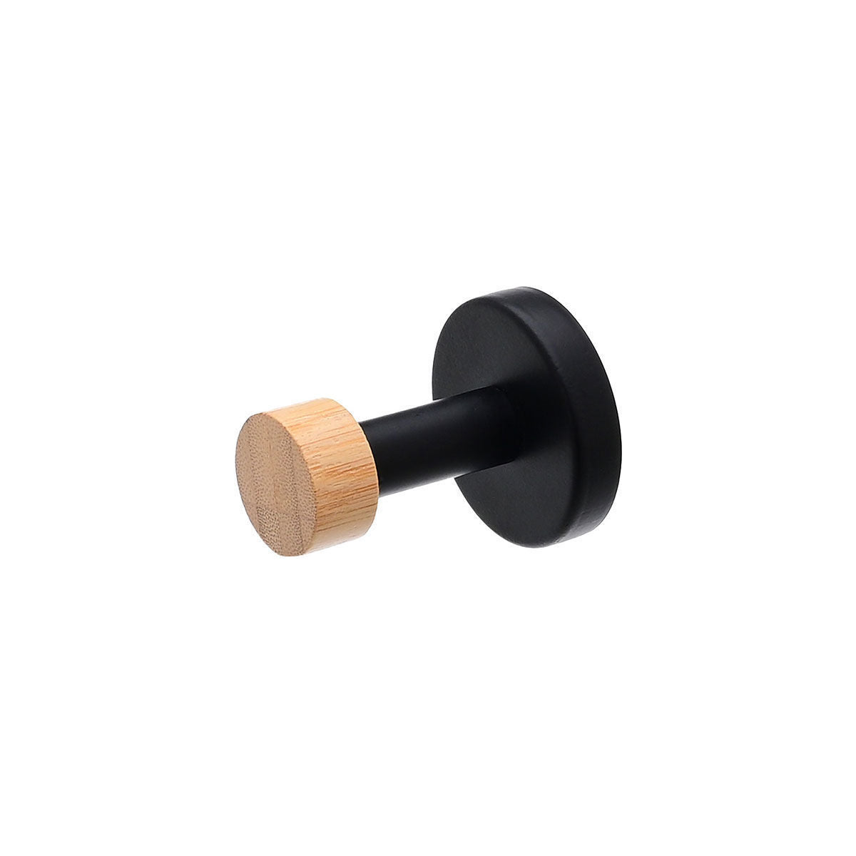 Estia Κρεμάστρα Επιτοίχια Bamboo Essentials Μονή Μεταλλική Μαύρη