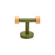 Estia Κρεμάστρα Επιτοίχια Olive Series Διπλή Μεταλλική Bamboo Λαδί