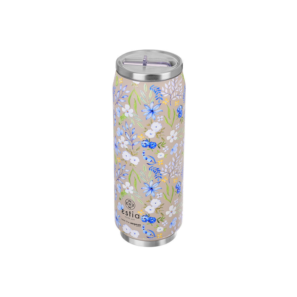 Estia Travel Cup Save The Aegean Ποτήρι Θερμός με Symphony Taupe - 500ml