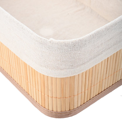 Estia Καλάθι Οργάνωσης Bamboo Essentials με Επένδυση 24.5x10εκ
