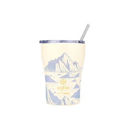 Estia Coffee Mug Save The Aegean Ποτήρι Θερμός με Καλαμάκι New Collection - 350ml
