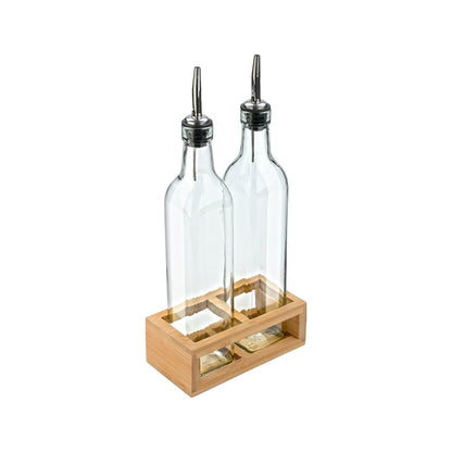 Estia Μπουκάλια για Λάδι & Ξύδι Γυάλινο 500ml με Ροή Σετ 3 τμχ