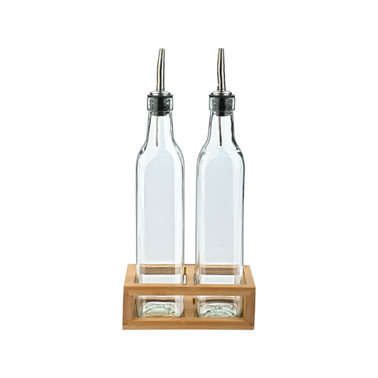 Estia Μπουκάλια για Λάδι & Ξύδι Γυάλινο 500ml με Ροή Σετ 3 τμχ