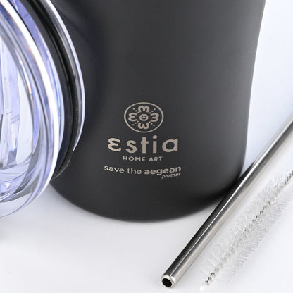 Estia Coffee Mug Save The Aegean Ποτήρι Θερμός με Καλαμάκι - 500ml
