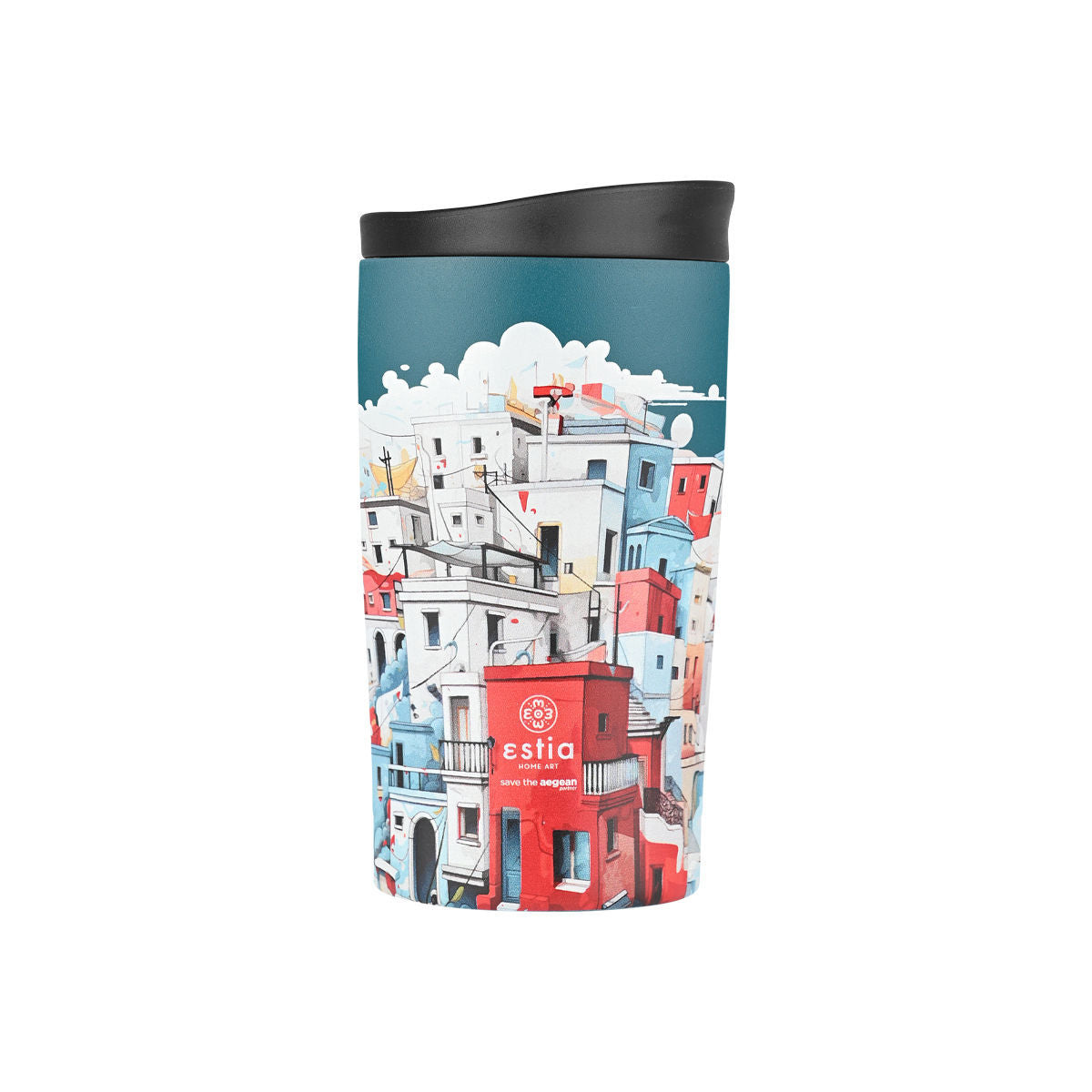 Estia Travel Mug Save The Aegean Κούπα Θερμός New Collection - 350ml