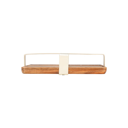 Estia Χαρτοπετσετοθηκη Τετραγωνη Allure Μεταλλικη Ivory