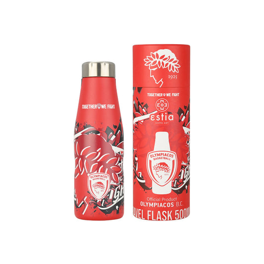 Estia Θερμός Travel Flask OLYMPIACOS BC Edition TOGETHER WE FIGHT - 500ml