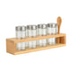 Estia Δοχεία Μπαχαρικών Bamboo Essentials Γυάλινα Σετ 4 τμχ με Μεταλλικό Καπάκι