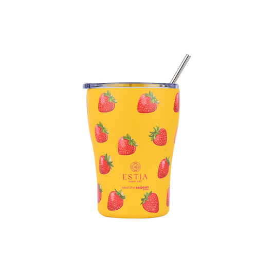 Estia Coffee Mug Save The Aegean Ποτήρι Θερμός με Καλαμάκι Series 3 - 350ml