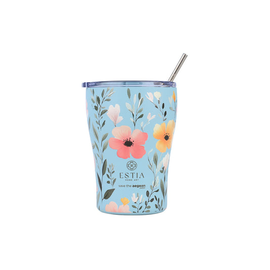 Estia Coffee Mug Save The Aegean Ποτήρι Θερμός με Καλαμάκι Series 3 - 350ml
