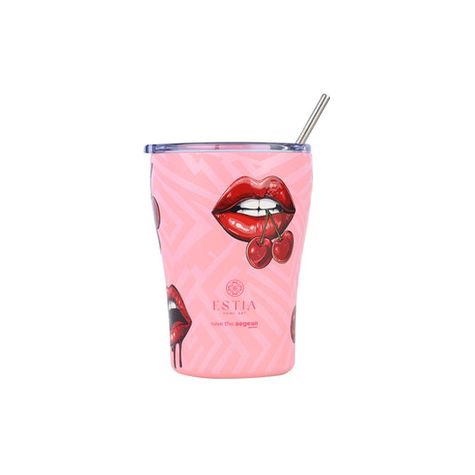 Estia Coffee Mug Save The Aegean Ποτήρι Θερμός με Καλαμάκι Series 3 - 350ml