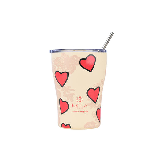 Estia Coffee Mug Save The Aegean Ποτήρι Θερμός με Καλαμάκι Series 3 - 350ml