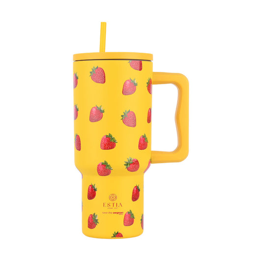 Estia Straw Tumbler XL Save The Aegean Ποτήρι Θερμός με Καλαμάκι Series 3 - 900ml