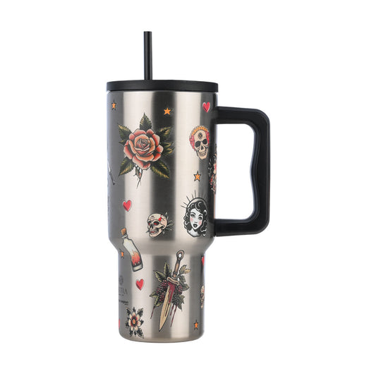 Estia Straw Tumbler XL Save The Aegean Ποτήρι Θερμός με Καλαμάκι Series 3 - 900ml