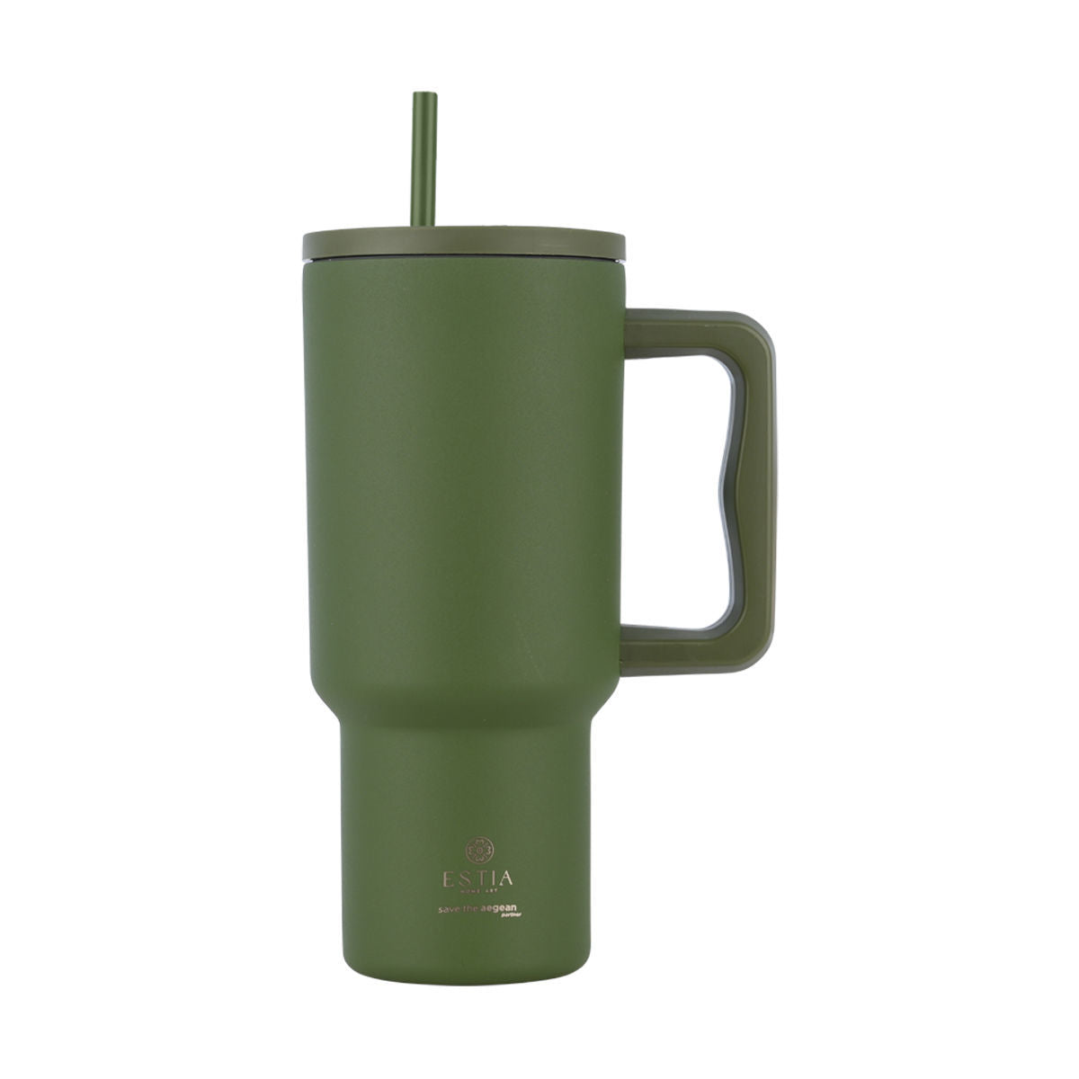Estia Straw Tumbler XL Save The Aegean Ποτήρι Θερμός με Καλαμάκι Series 3 - 900ml