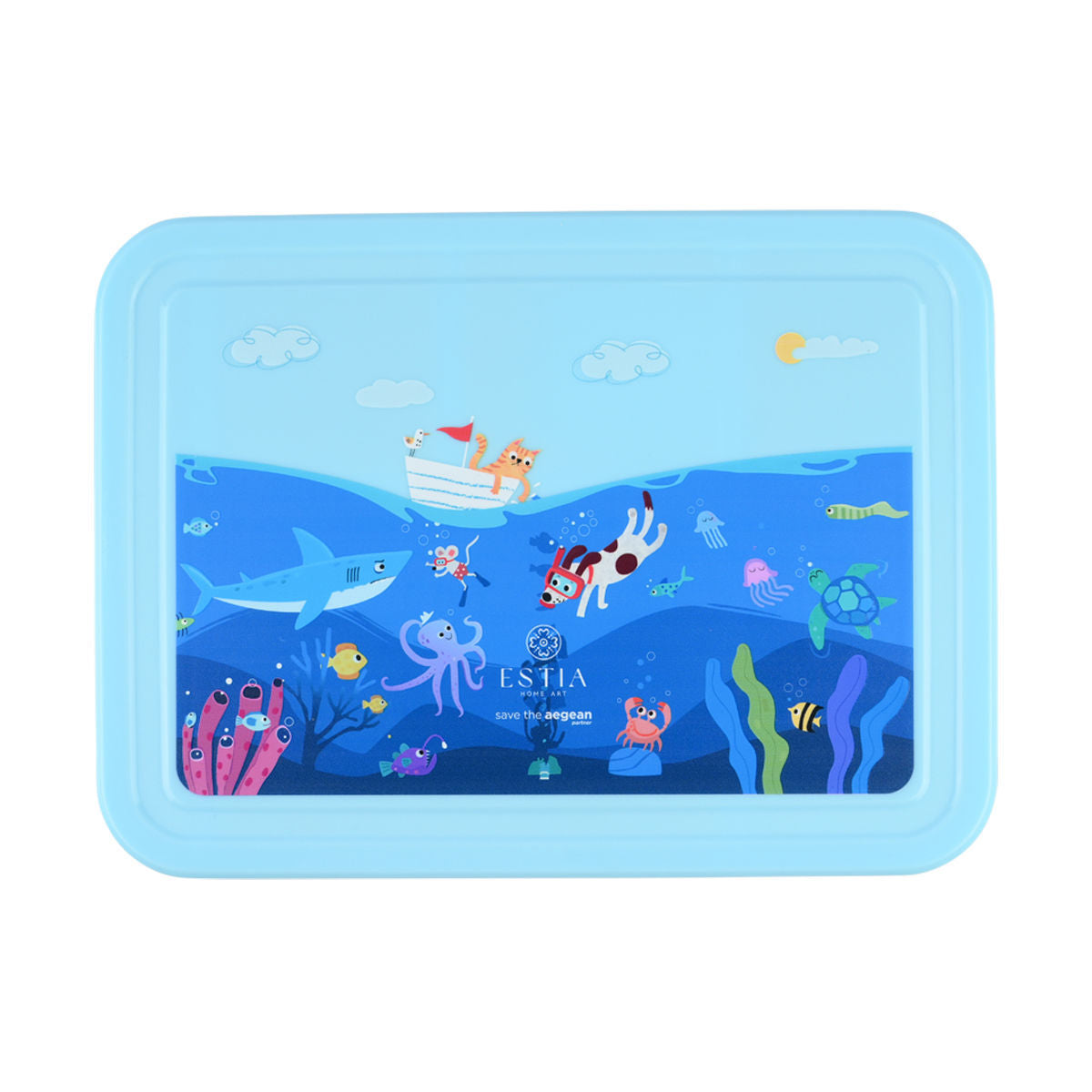 Estia Παιδικό Φαγητοδοχείο Save The Aegean με 5 Θήκες - 1330ml