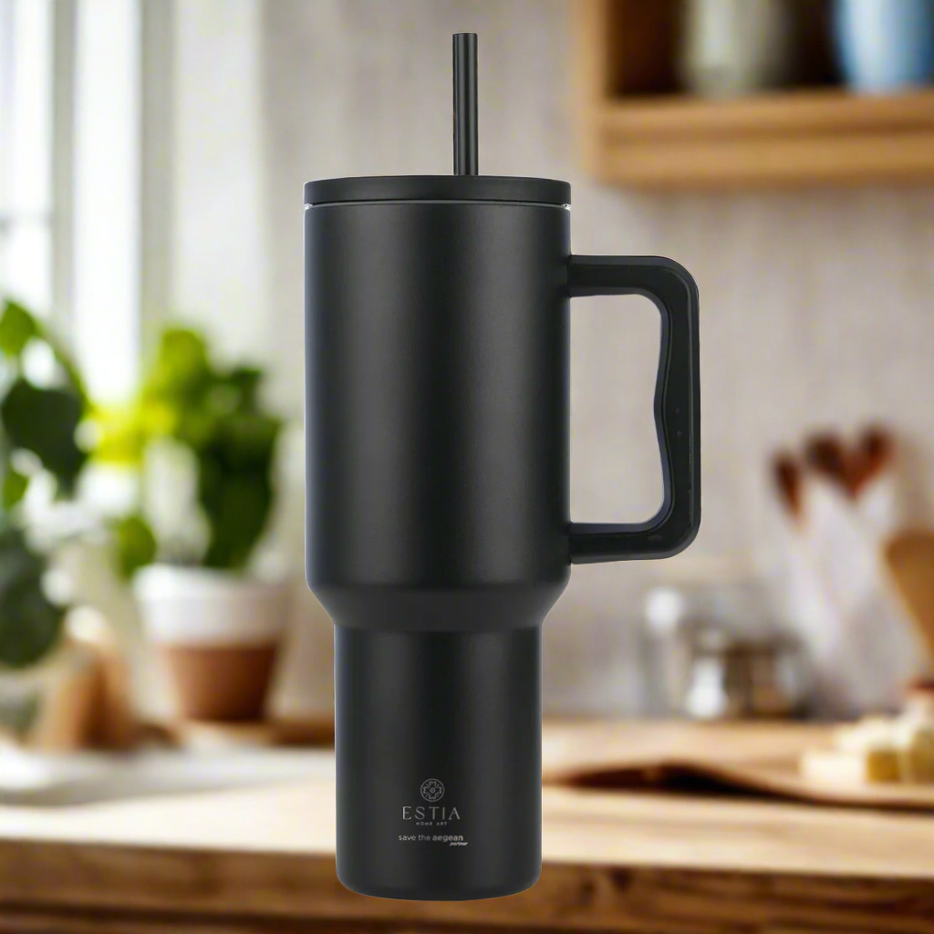 Estia Straw Tumbler XL Save The Aegean Ποτήρι Θερμός με Καλαμάκι Series 3 - 1200ml