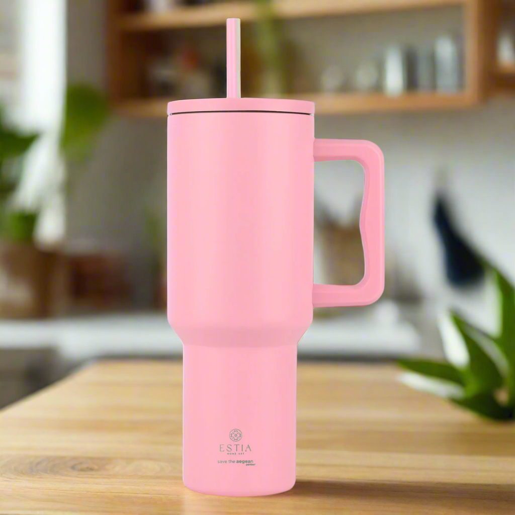 Estia Straw Tumbler XL Save The Aegean Ποτήρι Θερμός με Καλαμάκι Series 3 - 1200ml