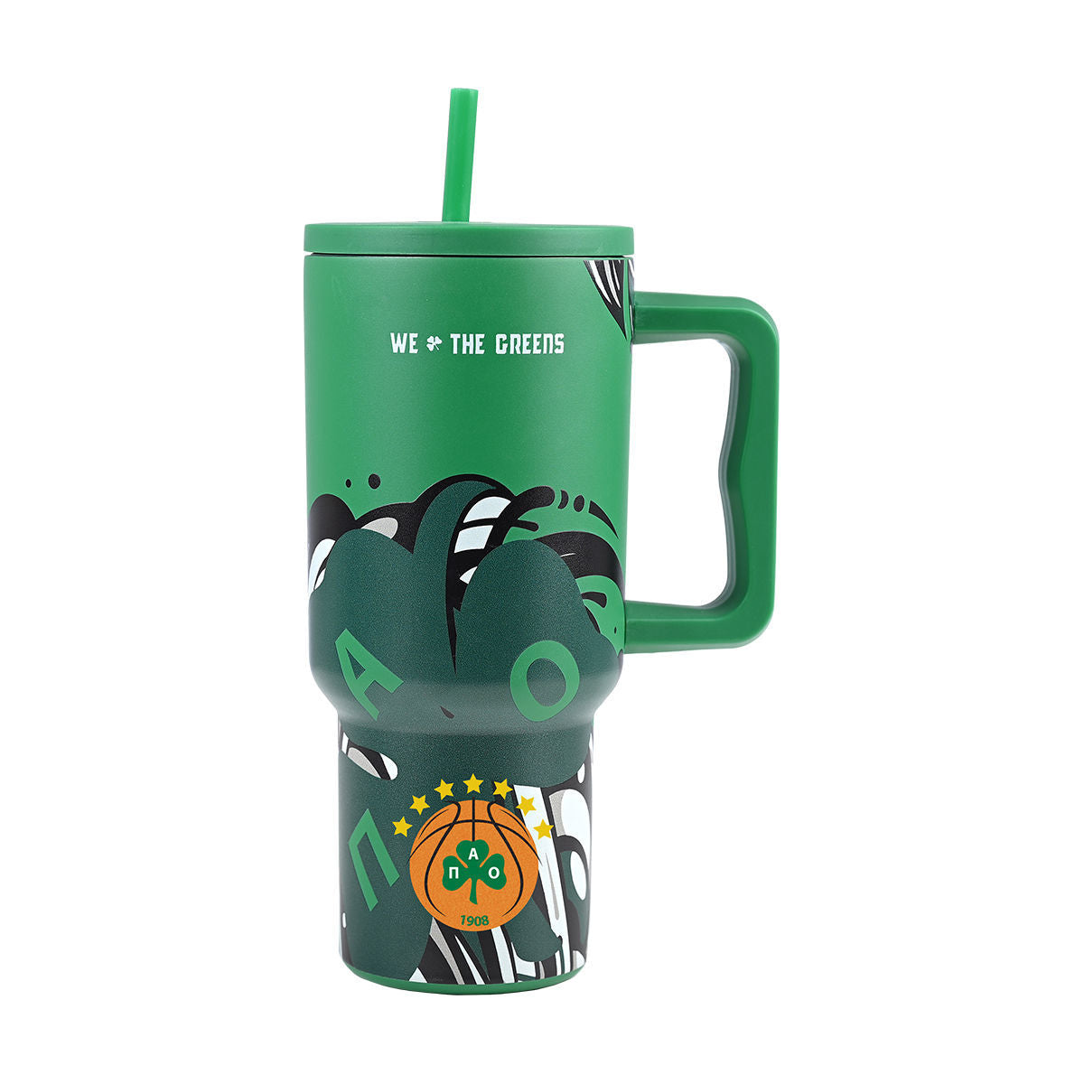 Estia Θερμός Straw Tumbler XL PANATHINAIKOS BC Edition WE THE GREENS - 900ml