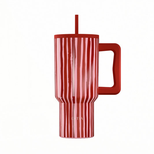 Estia Straw Tumbler XL Save The Aegean Ποτήρι Θερμός με Καλαμάκι Series 4 - 900ml