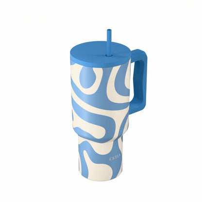 Estia Straw Tumbler XL Save The Aegean Ποτήρι Θερμός με Καλαμάκι Series 4 - 900ml