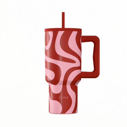Estia Straw Tumbler XL Save The Aegean Ποτήρι Θερμός με Καλαμάκι Series 4 - 900ml