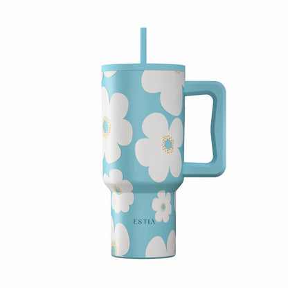 Estia Straw Tumbler XL Save The Aegean Ποτήρι Θερμός με Καλαμάκι Series 4 - 900ml