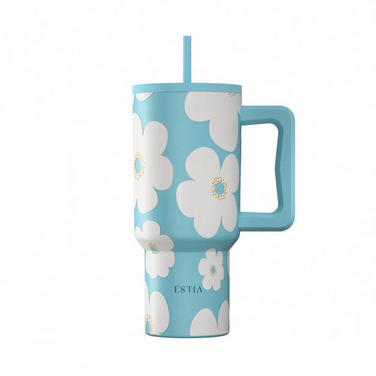 Estia Straw Tumbler XL Save The Aegean Ποτήρι Θερμός με Καλαμάκι Series 4 - 900ml