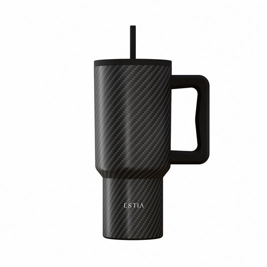 Estia Straw Tumbler XL Save The Aegean Ποτήρι Θερμός με Καλαμάκι - 900ml