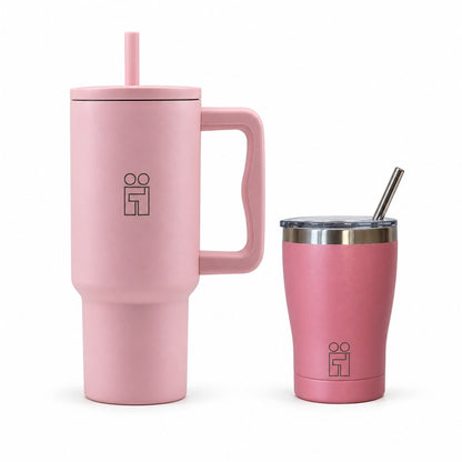 Combo Hugs My Tumbler 900ml Blush Mood & Coffee Cup 350ml Ροζ