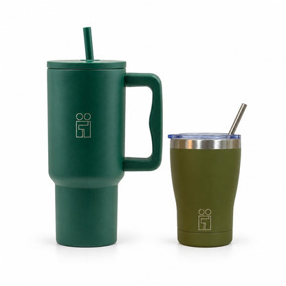 Combo Hugs My Tumbler 900ml Earth Touch & Coffee Cup 350ml Λαδί