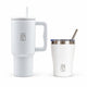 Combo Hugs My Tumbler 900ml Pure Feel & Coffee Cup 350ml Λευκό