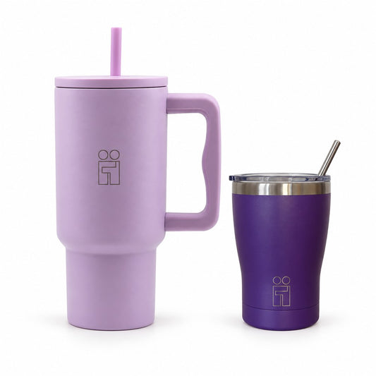 Combo Hugs My Tumbler 900ml Purple Calm & Coffee Cup 350ml Μωβ