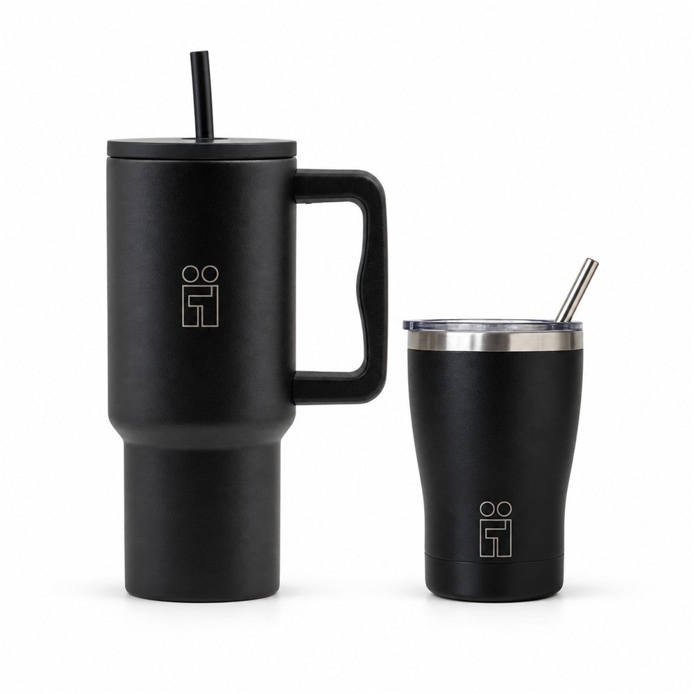 Combo Hugs My Tumbler 900ml Silent Night & Coffee Cup 350ml Μαύρο