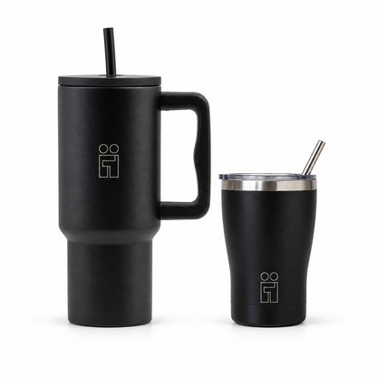 Combo Hugs My Tumbler 900ml Silent Night & Coffee Cup 350ml Μαύρο