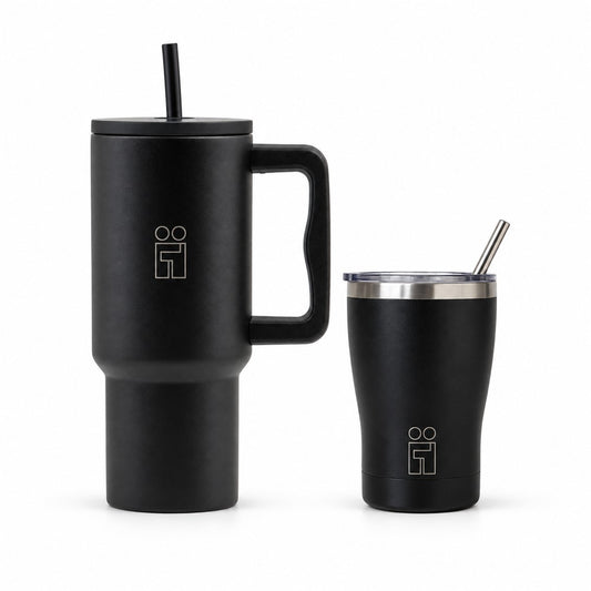 Combo Hugs My Tumbler 900ml Silent Night & Coffee Cup 350ml Μαύρο