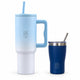 Combo Hugs My Tumbler 1200ml Ombre Blue & Coffee Cup 350ml Μπλε