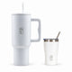 Combo Hugs My Tumbler 1200ml Pure Feel & Coffee Cup 350ml Λευκό