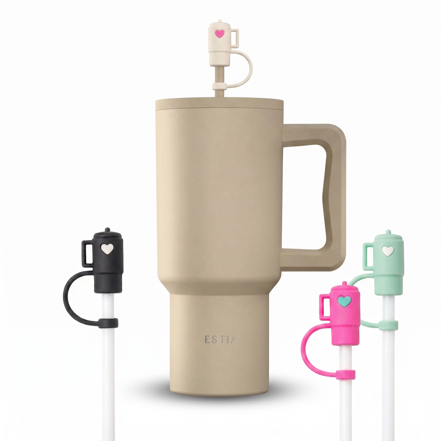 Combo Estia Straw Tumbler XL 900ml Series 4 & Hugs Straw Toppers Mini Tumblers σετ 4τμχ