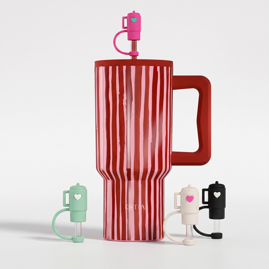 Combo Estia Straw Tumbler XL 900ml Series 4 & Hugs Straw Toppers Mini Tumblers σετ 4τμχ