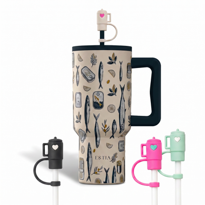 Combo Estia Straw Tumbler XL 900ml Series 4 & Hugs Straw Toppers Mini Tumblers σετ 4τμχ