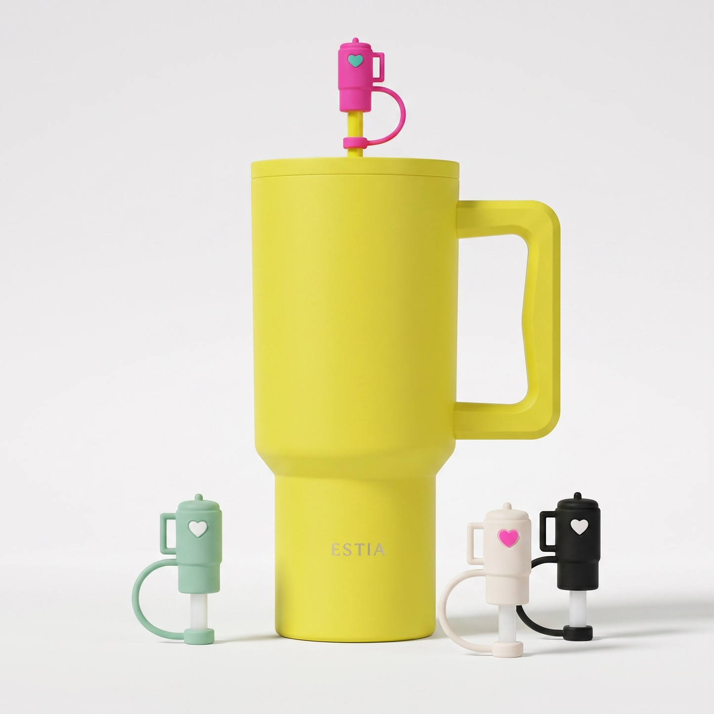 Combo Estia Straw Tumbler XL 900ml Series 4 & Hugs Straw Toppers Mini Tumblers σετ 4τμχ