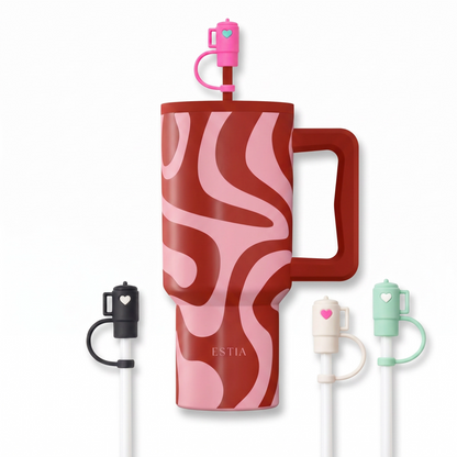 Combo Estia Straw Tumbler XL 900ml Series 4 & Hugs Straw Toppers Mini Tumblers σετ 4τμχ