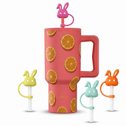 Combo Estia Straw Tumbler XL 900ml Series 4 & Hugs Straw Toppers Bunnies σετ 4τμχ