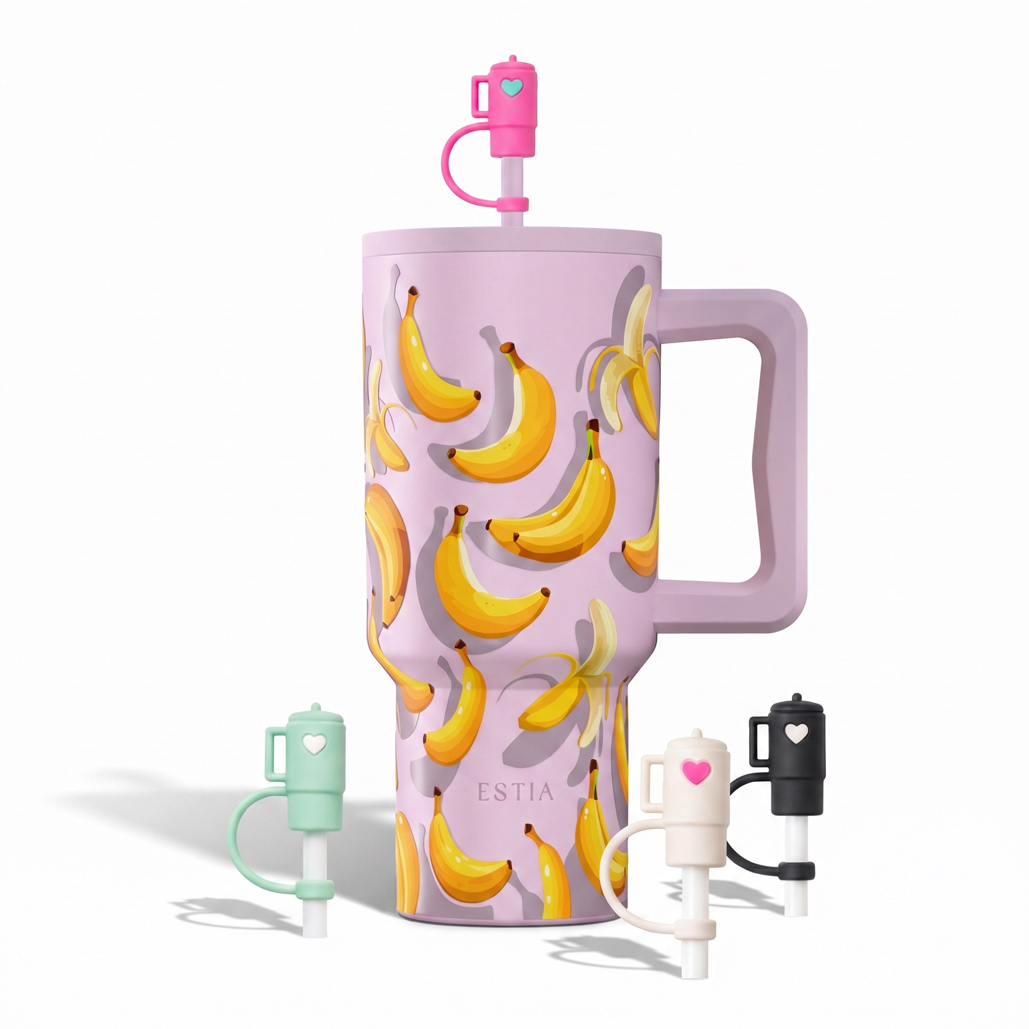 Combo Estia Straw Tumbler XL 900ml Series 4 & Hugs Straw Toppers Mini Tumblers σετ 4τμχ