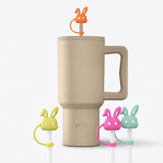 Combo Estia Straw Tumbler XL 900ml Series 4 & Hugs Straw Toppers Bunnies σετ 4τμχ