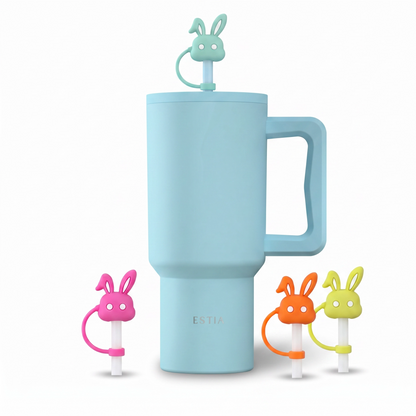 Combo Estia Straw Tumbler XL 900ml Series 4 & Hugs Straw Toppers Bunnies σετ 4τμχ