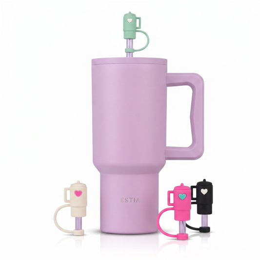 Combo Estia Straw Tumbler XL 900ml Series 4 & Hugs Straw Toppers Mini Tumblers σετ 4τμχ
